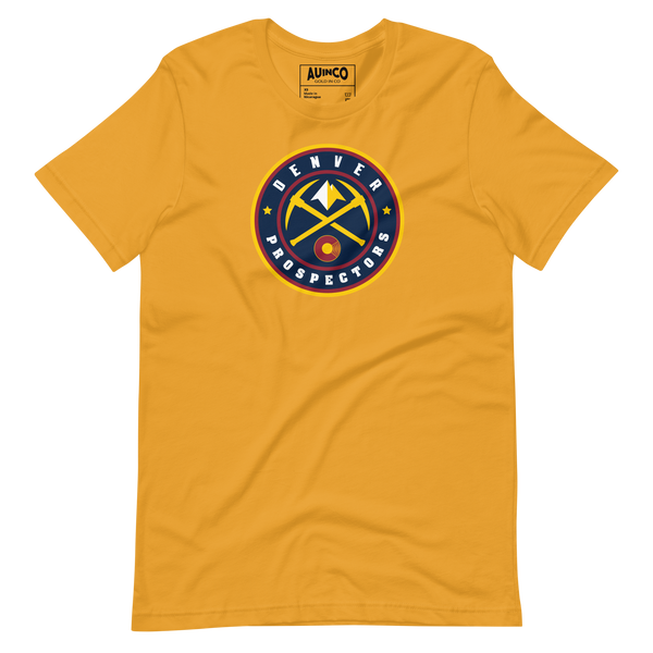 Gold Denver Prospector T-shirt, Gold prospecting apparel